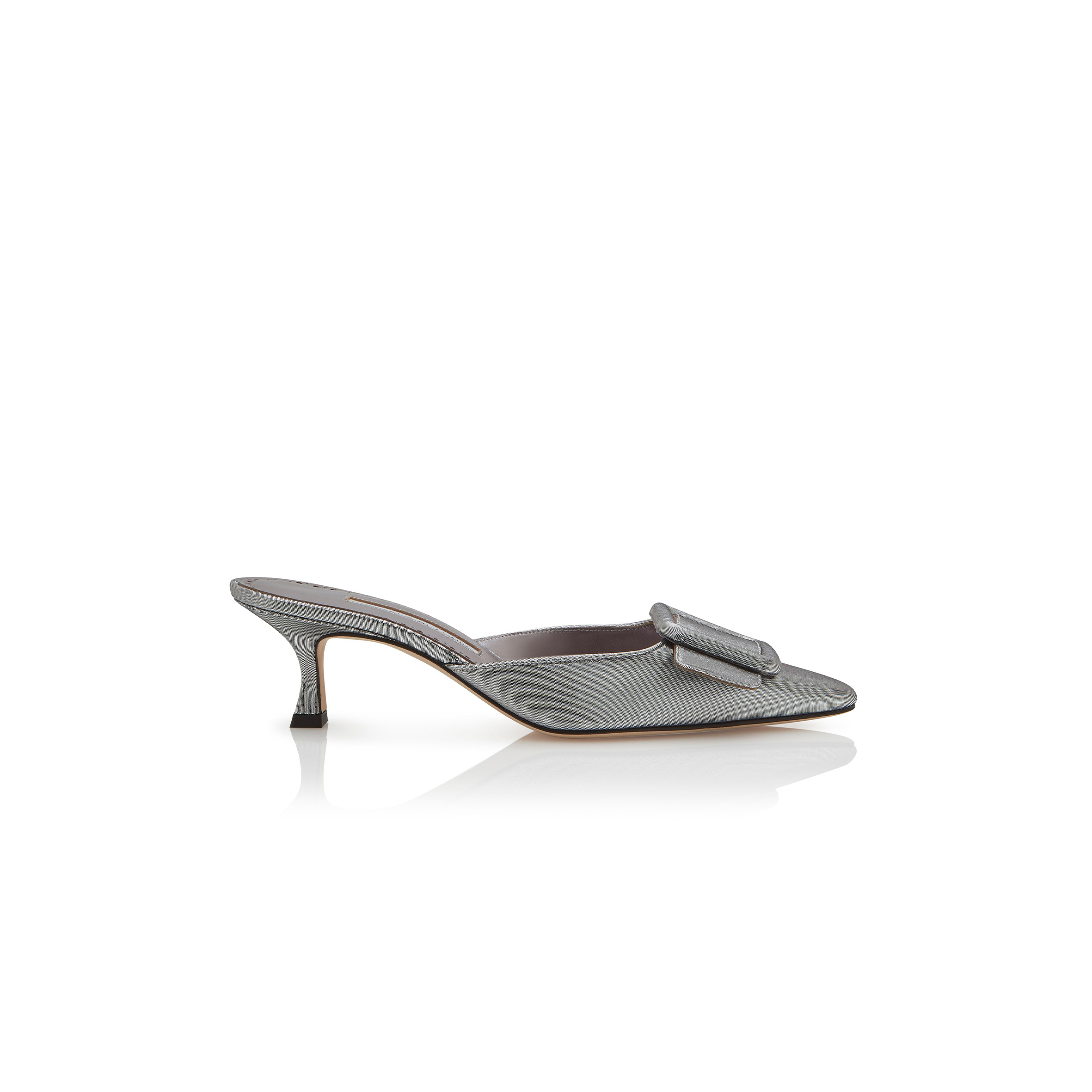 man010 B1ahn*k maysale graphite cotton buckle detail mules 125-2920-0003